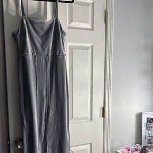 Emory Park Gray Striped Jumpsuit